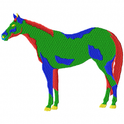 Horses Embroidery Design 4